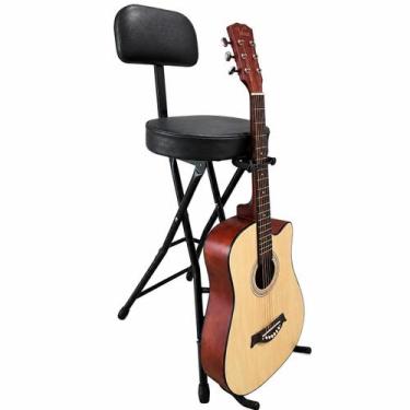 Imagem de Banco Para Violonista Com Encosto Ergonômico e Apoio Para os Pés  Idea