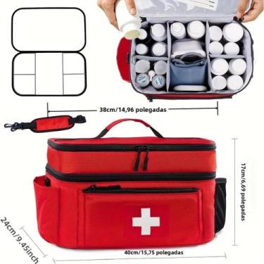 Imagem de Bolsa De Armazenamento De Medicamentos Portátil De Grande Capacidade, 