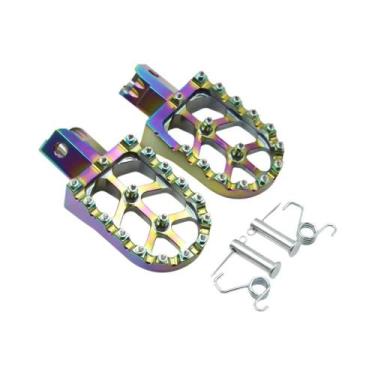 Imagem de Pedaleiras Universais Coloridas CNC Para Motocicletas HONDA CRF XR 50 