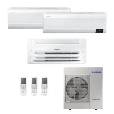 Imagem de Ar Condicionado Tri Split Samsung Wind Free 34000 BTUs (HW 12K+12K + K7 1V 22K) Quente e Frio Inverter 220V R410A (AJ100DXJ5KH/AZ)