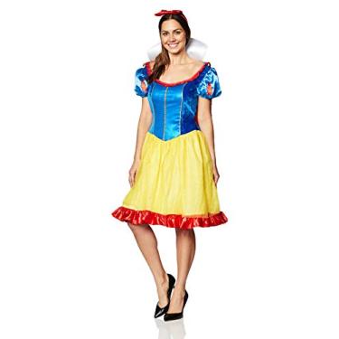 Imagem de Disguise Fantasia feminina Disney Deluxe Sassy Branca de Neve, Amarelo/vermelho/azul., M (8-10)