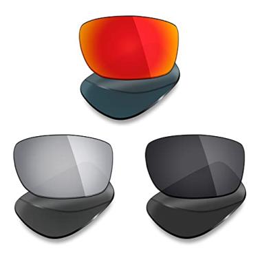 Imagem de 3 pares de lentes polarizadas de substituição Mryok para óculos de sol Oakley Badman – Opções