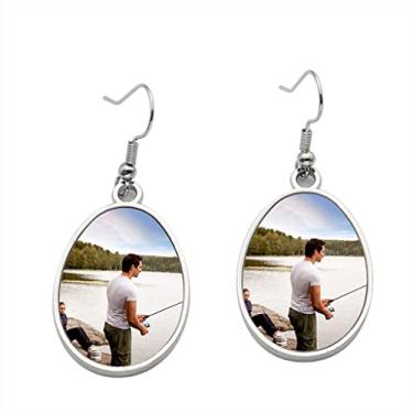 Imagem de Brinco de pesca – Brincos pendurados para meninas – Presente de festa de aniversário dos namorados, Metal, Sem pedras preciosas