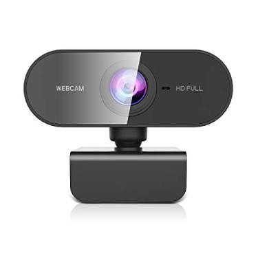 Imagem de Webcam com microfone para desktop, ZZCP Full HD 1080P Live Streaming Web Cam, Auto Focus Plug and Play Câmera de computador USB para laptop/PC/Mac, estudo online, chamadas de vídeo e conferências