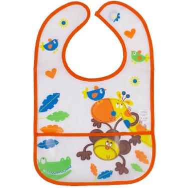 Imagem de Babador Impermeável Com Bolso Amigos Animais - Comtac Kids