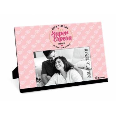 Imagem de Porta Retrato Rosa Foto 10X15Cm - Super Esposa Presente