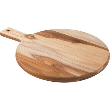 Imagem de Tábua Redonda com Cabo em Madeira Teca Tramontina 400x300 Acabamento Oleo Vegetal Tramontina