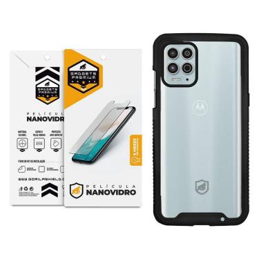 Imagem de Kit Capa Stronger E Pelicula Nano Vidro Motorola Moto G100
