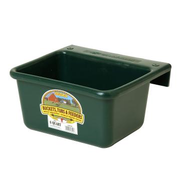 Imagem de Little Giant Mini alimentador de plástico (verde), durável e montável, balde de alimentação de plástico para gado e animais de estimação (6 quartos) (item nº MF6GREEN)