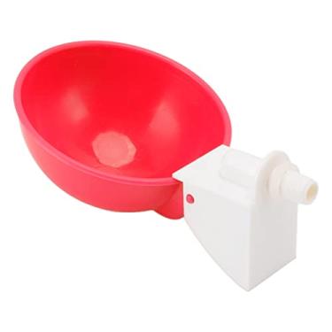 Imagem de Bebedor automático de aves de aço inoxidável para alimentação de aves Bebedor de penas PP fácil de usar para codorna Vermelho