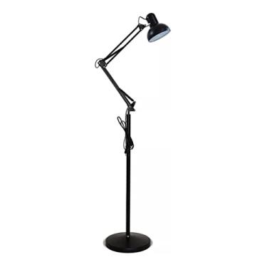Imagem de Luminária Chão Articulada Metal Lustre Abajur 1,90m Preto