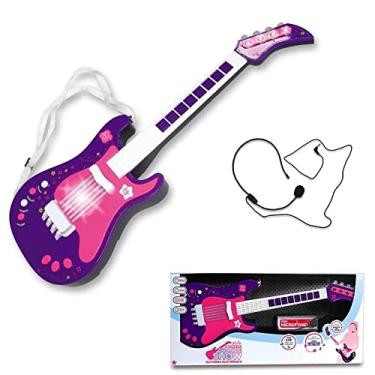 Imagem de Brinquedo Guitarra Eletrônica Com Microfone - Infantil - Roxo