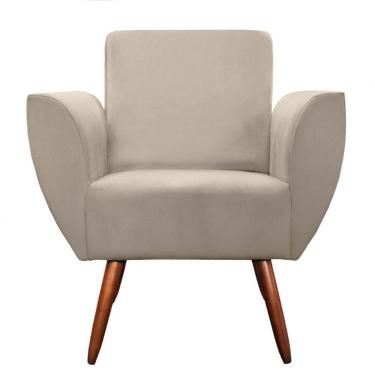 Imagem de Poltrona Amamentação E Descanso Veludo Creme