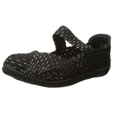 Imagem de Bernie Mev Sapatilha feminina Cuddly K Mary Jane, Preto/prata, 28-35 M M EU Big Kid (32 US)