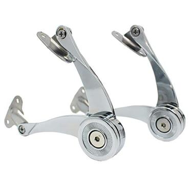 Imagem de Pacote com 2 tampas dobráveis de suporte para dobradiça com fechamento macio para porta de armário para porta de armário para porta de armário