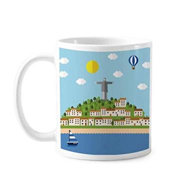 Imagem de Mount Corcovado Fire Balloon Brazil Caneca Cerâmica Café Porcelana Utensílios de Mesa