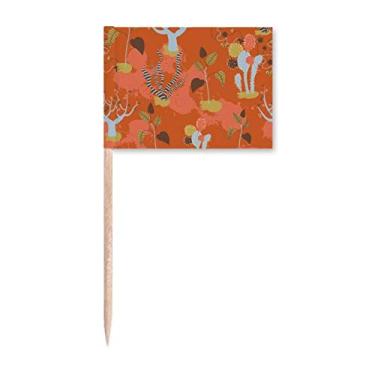 Imagem de Cacto do deserto, savana, laranjeiras, palito, bandeiras, marcadores, decoração de festa