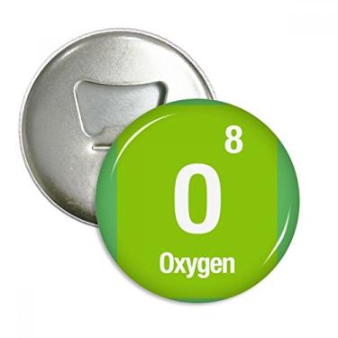 Imagem de Elemento químico oxigênio, abridor de garrafas, ímã de geladeira, emblema multifuncional