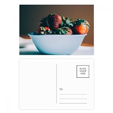 Imagem de Conjunto de cartão postal de fotos de frutas frescas morango Photogrephy cartão de agradecimento