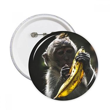 Imagem de Emblema de organismo terrestre animal macaco redondo pinos crachá botão decoração acessório 5 peças