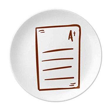 Imagem de Prato de detecção de curso de conteúdo de papel decorativo porcelana salver louça de jantar