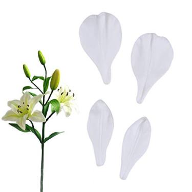 Imagem de Molde de silicone lírio artificial lírios Calla Lilium flores pétala floral molde de veio para todos os fins para folhas de flores de goma para decoração de bolos, chocolate, artesanato de açúcar, decoração de bolo, argila