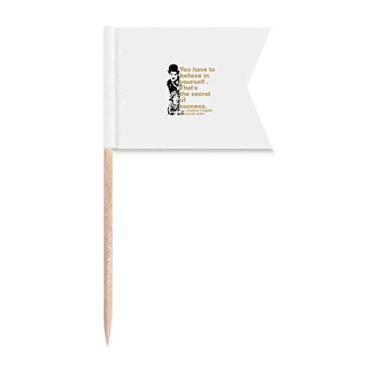 Imagem de Chaplin Believes Actors Art Deco Presente Fashion Palito de Dente, Marcação de Etiquetagem para Festa Bolo Comida Prato de Queijo