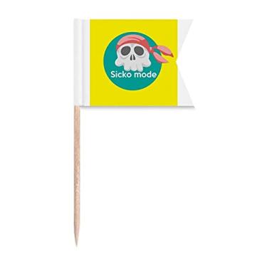 Imagem de Letras emocionais clássicas inglesas Spirit Toothpick Flags Marcação de rotulagem para bolo de festa comida prato de queijo