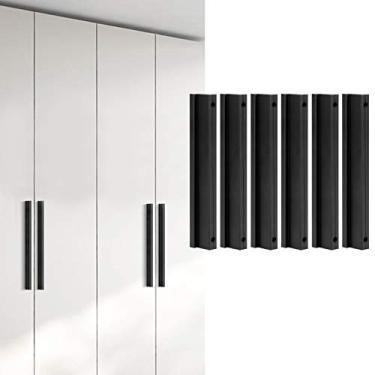 Imagem de Puxadores de porta de celeiro, puxadores de gaveta, puxadores de armário, puxador de porta de celeiro para armários de guarda-roupas (64 mm)