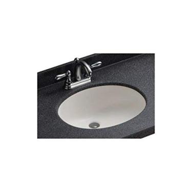 Imagem de Swan Pia de banheiro UL01613.010 superfície sólida com base única, 40,64 cm C X 49,84 cm A X 14,32 cm A, branco