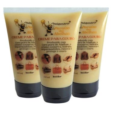 Imagem de Hidratante de Couro Automotivo/Sofá/Jaqueta/Bolsa/Bota/Sela - 150ml - Kit c/ 03 unid.