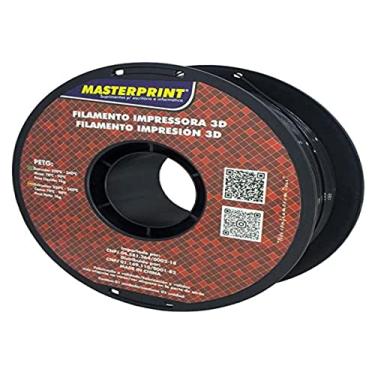 Imagem de Filamento Impressora, Masterprint, PETG, 3D, Preto, 1,75 mm, Rolo de 1 kg