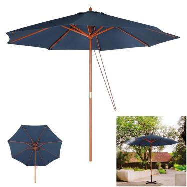 Imagem de Ombrelone Madeira Guarda Sol 3 Metros Sombreiro Piscina Jardim - Mor