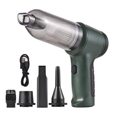 Imagem de Henniu Aspirador de Pó Portátil Mini Aspirador de Ar Sem Fio 2 em 1 Multifuncional Recarregável USB Ideal Para Limpeza de Carro, Sala, Cozinha, Quarto, Banheiro, Escritório e pelo de animais.