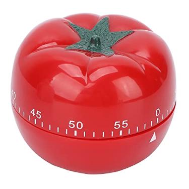 Imagem de Timer De Cozinha De Frutas Fofo, Timer Mecânico De 60 Minutos Em Forma De Tomate Novidade, Timer De Cozimento Manual Giratório De 360 ​​graus