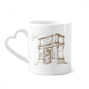 Imagem de Arco de Constantine Roma Caneca Constantine Caneca de Café Cerâmica Copo de Coração de Vidro