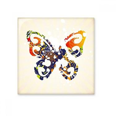 Imagem de Borboletas com padrão floral grafite azulejo de cerâmica brilhante decalque de tijolos vitrificados