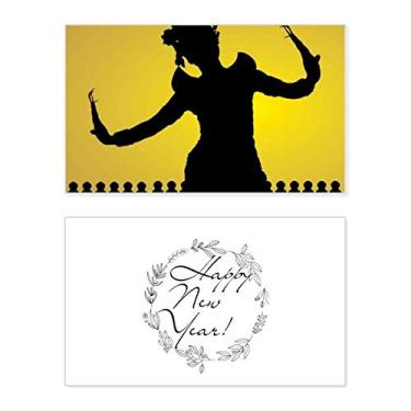 Imagem de Thailand Shadow Culture Dancer New Year Festival Greeting Card Bless Message Present