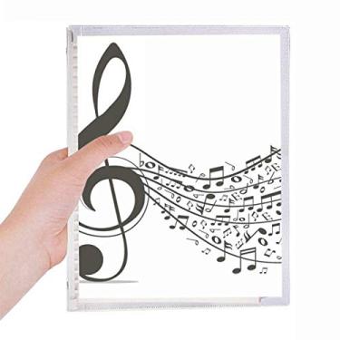 Imagem de Caderno de notas musicais Flappg com folhas soltas e diário recarregável