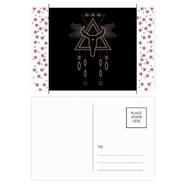 Imagem de Geometria Alienígena Symbol Totem Pattern Christmas Christmas Flower Celebration Cartão Postal Blessing Mailing Card