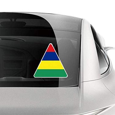 Imagem de DIYthinker Adesivo de carro com a bandeira nacional da África da Maurícia, decalque de bagagem de bicicleta