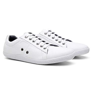 Imagem de QueroShoes Sapatenis Masculino Tenis Casual Dia-a-Dia Branco 44
