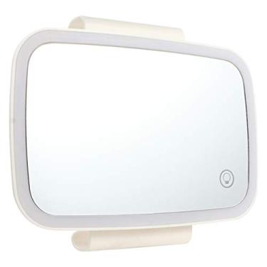Imagem de 1 Unidade Espelho De Vaidade Do Carro Espelho De Maquiagem Automotivo Espelho De Carro Espelho De Maquilhagem Led Toque Abdômen Viagem Branco Espelho