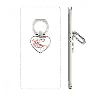 Imagem de Suporte de anel de telefone vermelho The Great Wall Pattern China suporte universal