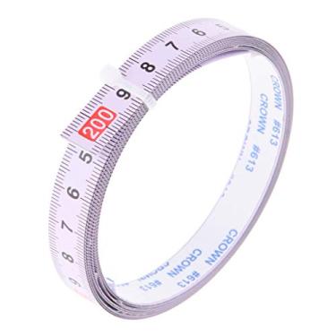 Imagem de homozy Fita Métrica Da Régua De Aço Autoadesiva Da Trilha De Esquadria Métrica - Direita para a esquerda (200cm-0)