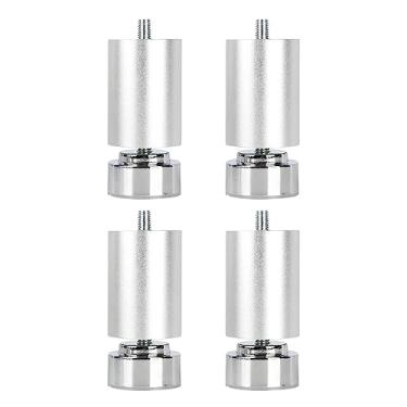 Imagem de 4x de armação de cama de rosca m10 de suporte de móveis de sofá profissionais resistentes, pés de mesa m10 para sofás de café, Argent 10cm