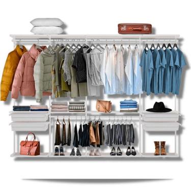 Imagem de Closet Armário Aramado Modulado Gaveta Prateleira 2,80m BR