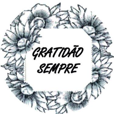 Imagem de Etiqueta Adesiva Gratidão Sempre 02 Redonda 3 cm 50 un.