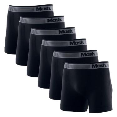 Imagem de Kit 6 Cuecas Boxer Mash Microfibra Sem Costura 710.01