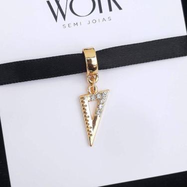 Imagem de Pingente Berloque Esquadro Pandora Banhado a Ouro 18k - Premium